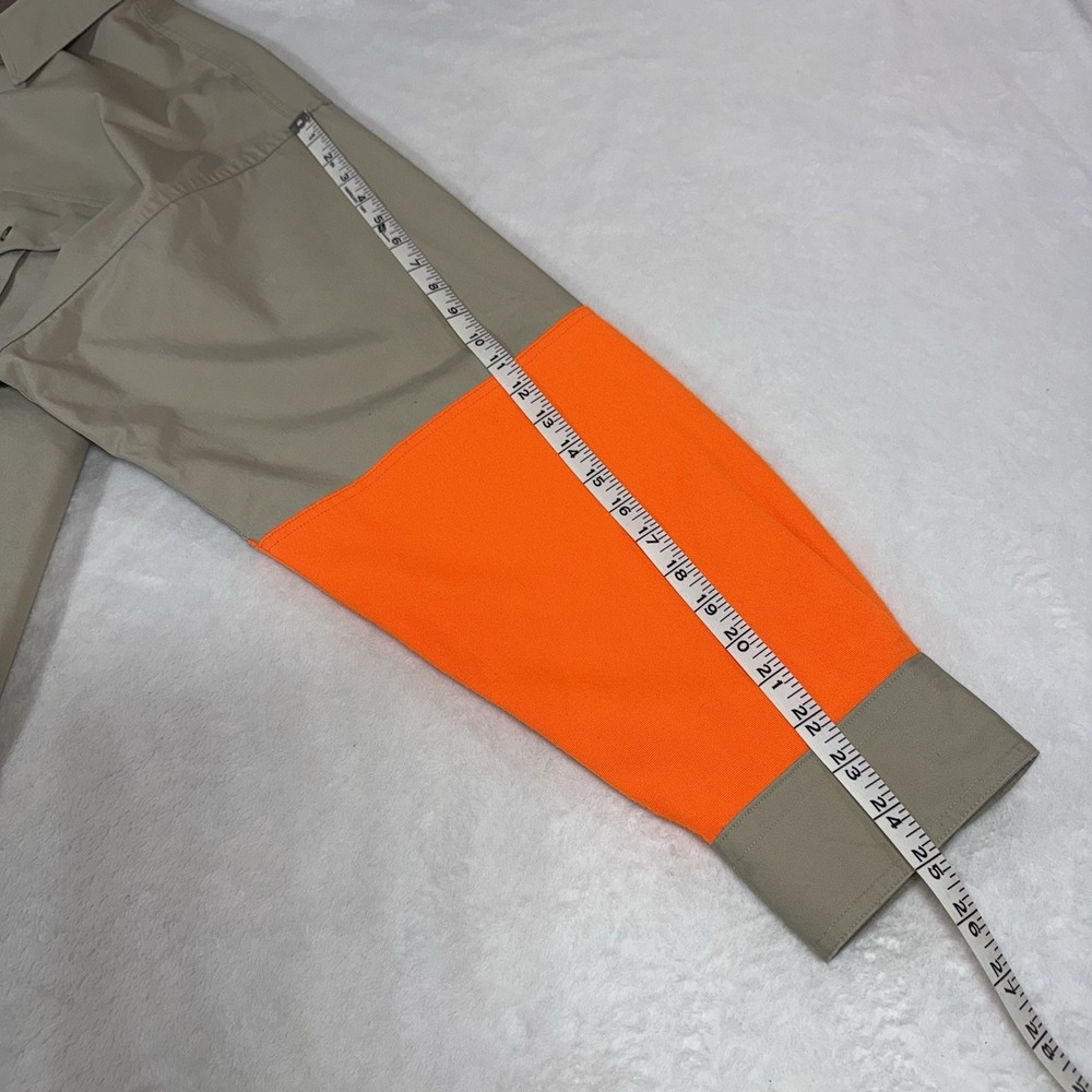 Vtg 90s C.C. Filson Co. Padded Hunting Shooting Shirt Orange Khaki Gorp Sz XXXL - Picture 10 of 16